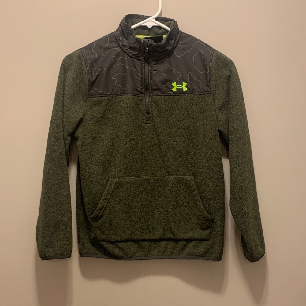 Under Armour Kids Green and Black Pullover Hoodie